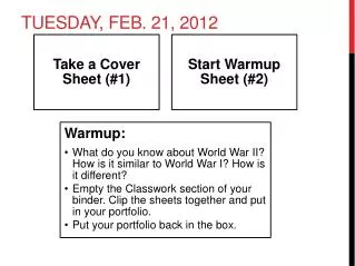 Tuesday, Feb. 21, 2012