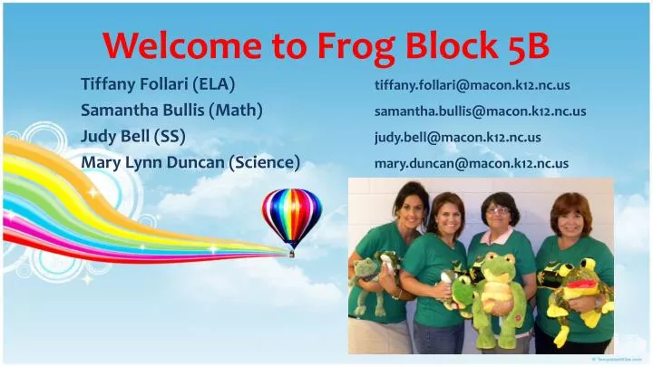 welcome to frog block 5b