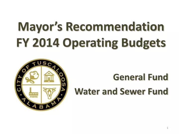mayor s recommendation fy 2014 operating budgets