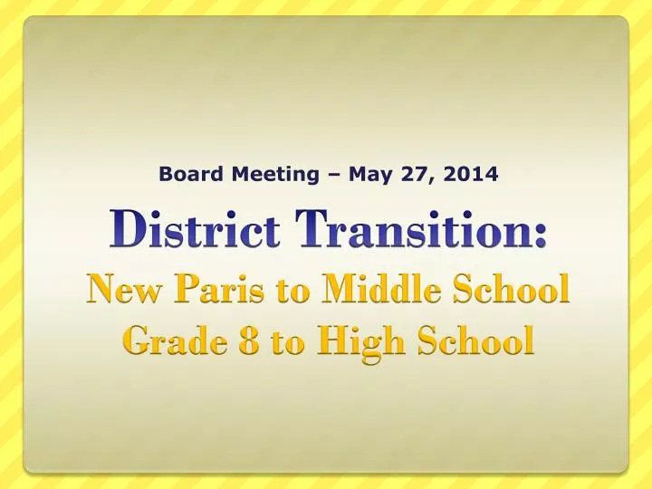board meeting may 27 2014