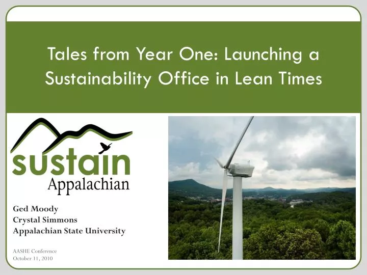 tales from year one launching a sustainability office in lean times