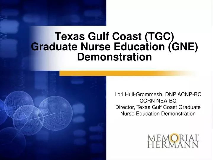 texas gulf coast tgc graduate nurse education gne demonstration