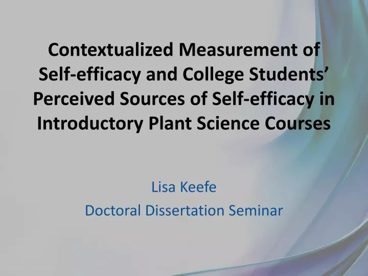 lisa keefe doctoral dissertation seminar