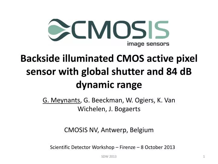 backside illuminated cmos active pixel sensor with global shutter and 84 db dynamic range