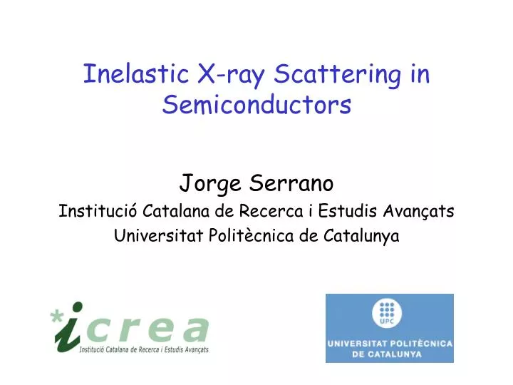 inelastic x ray scattering in semiconductors