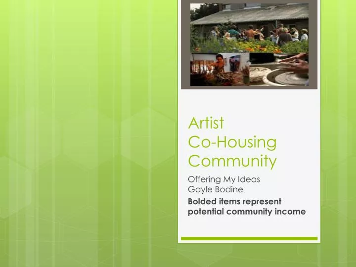 artist co housing community