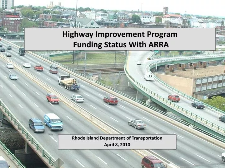 highway improvement program funding status with arra