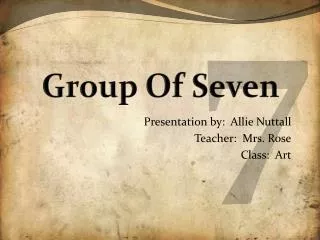 Presentation by: Allie Nuttall Teacher: Mrs. Rose Class: Art
