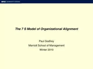The 7 S Model of Organizational Alignment