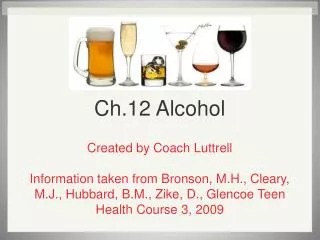 Ch.12 Alcohol