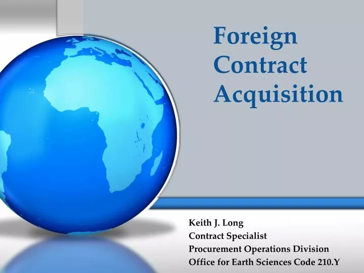 foreign contract acquisition