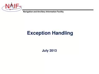 Exception Handling