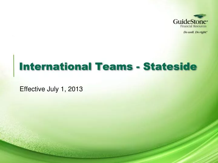 international teams stateside