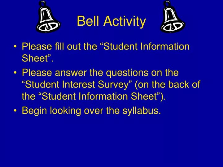 bell activity