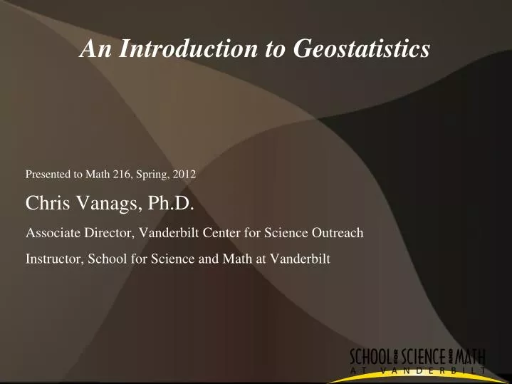 an introduction to geostatistics