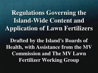 Fertilizer Working Group