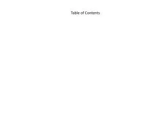 Table of Contents