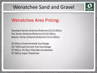Wenatchee Sand and Gravel