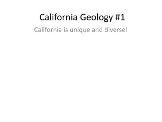 California Geology #1