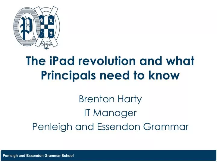 the ipad revolution and what principals need to know
