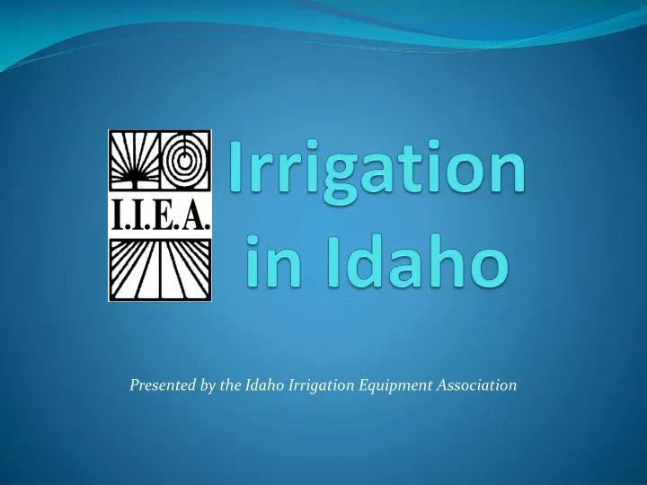 irrigation in idaho