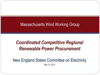 Massachusetts Wind Working Group