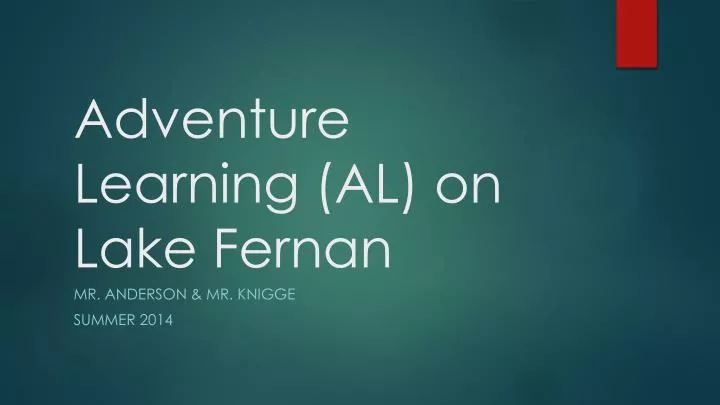 adventure learning al on lake fernan