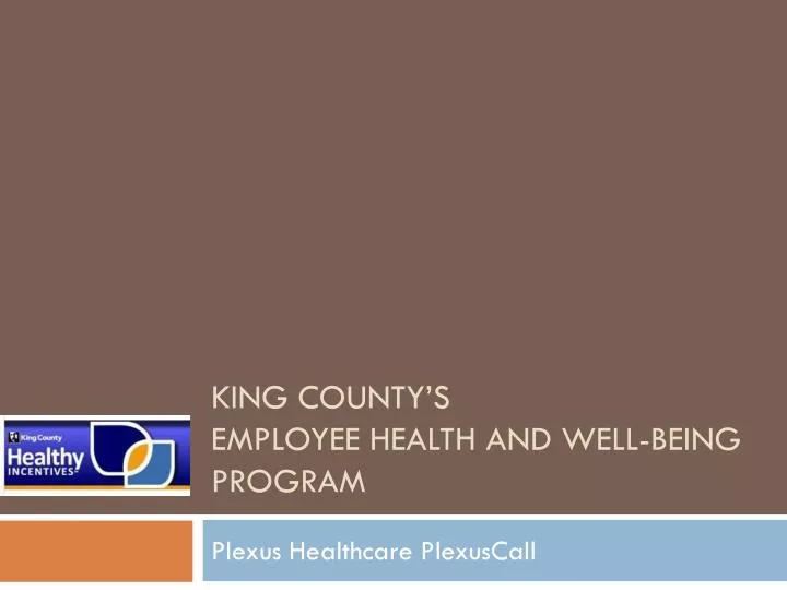 king county s employee health and well being program