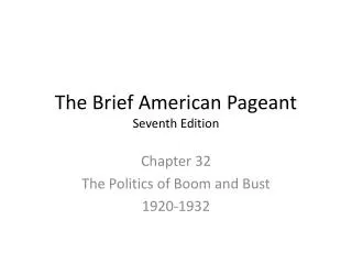 The Brief American Pageant Seventh Edition