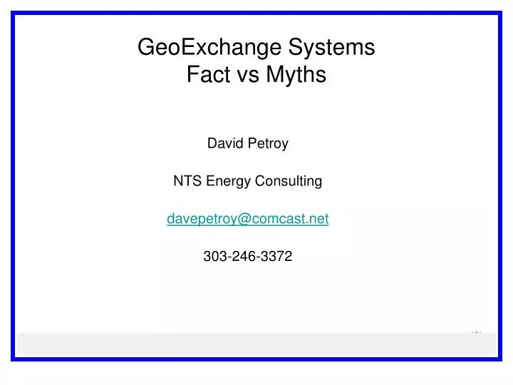 geoexchange systems fact vs myths