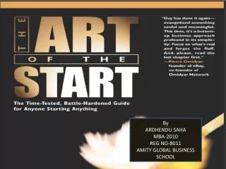By ARDHENDU SAHA MBA-2010 REG NO-8011 AMITY GLOBAL BUSINESS SCHOOL