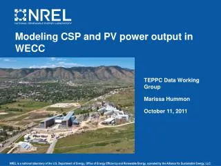 Modeling CSP and PV power output in WECC