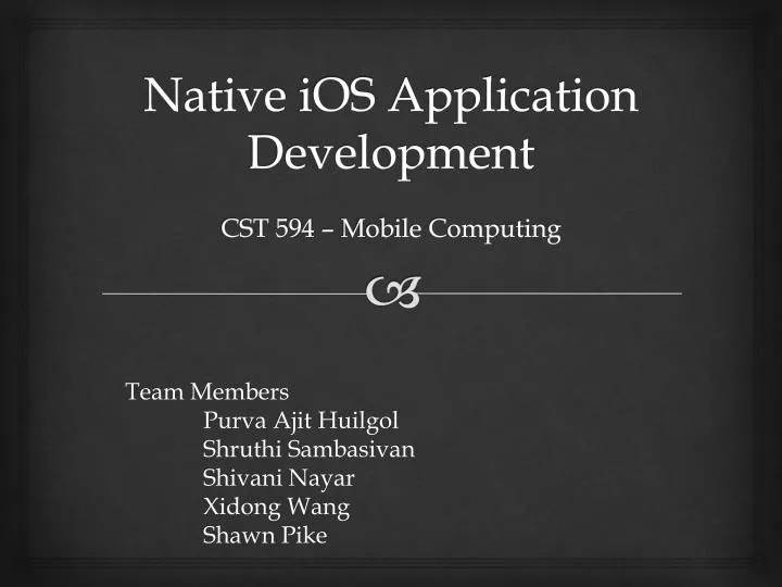 native ios application development c st 594 mobile computing