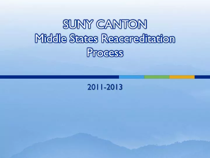 suny canton middle states reaccreditation process