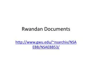 Rwandan Documents