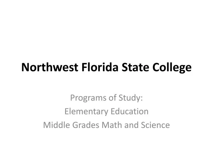 northwest florida state college