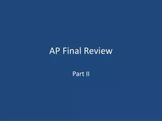 AP Final Review