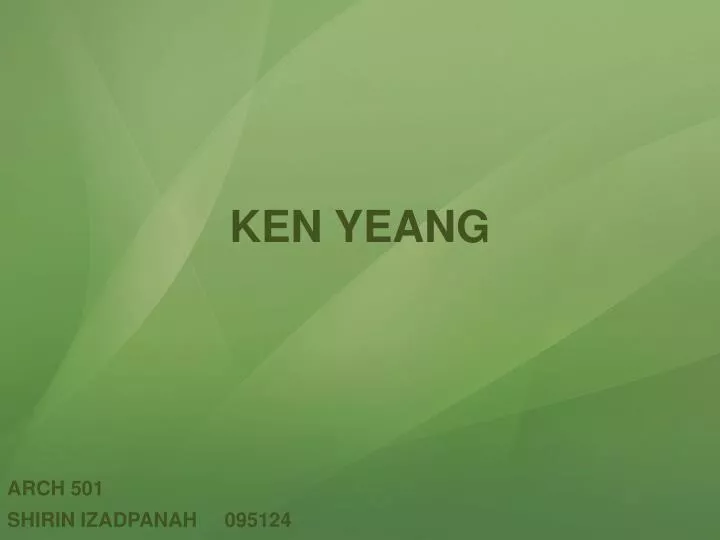 ken yeang