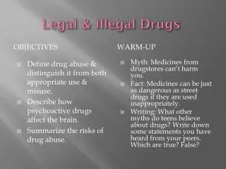 Legal &amp; Illegal Drugs