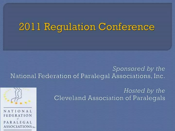 2011 regulation conference