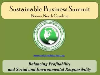 Sustainable Business Summit Boone, North Carolina