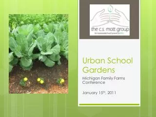 Urban School Gardens