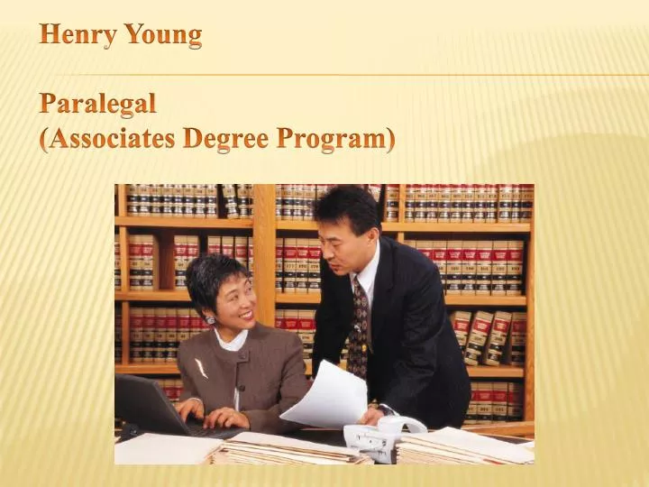henry young paralegal associates degree program