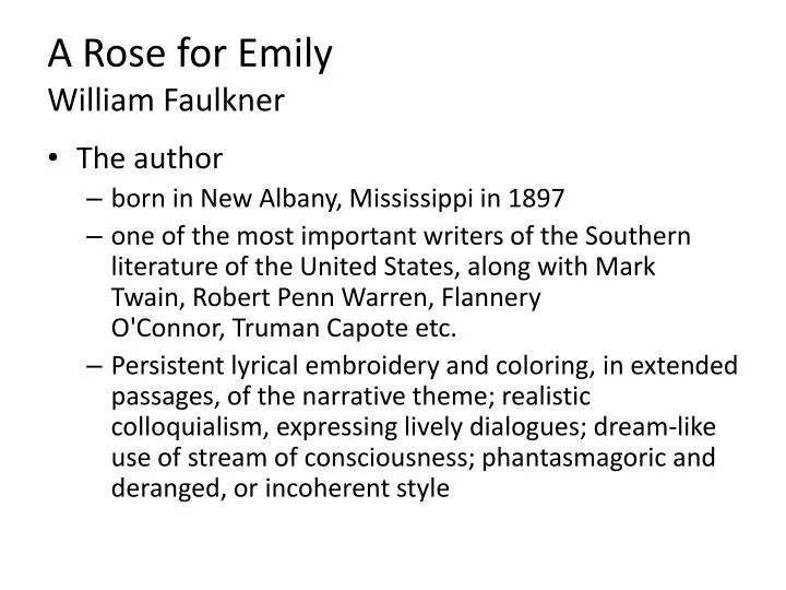 a rose for emily william faulkner