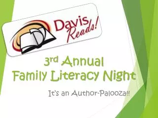 3 rd Annual Family Literacy Night