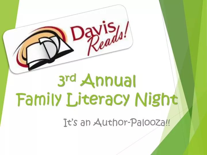3 rd annual family literacy night