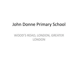 John Donne Primary School