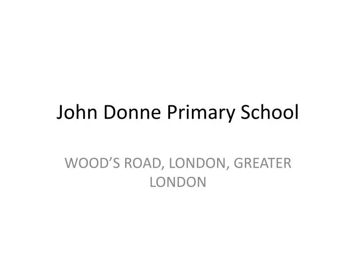 john donne primary school