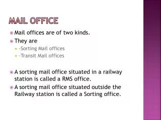 MAIL OFFICE