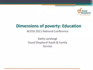 Dimensions of poverty: Education